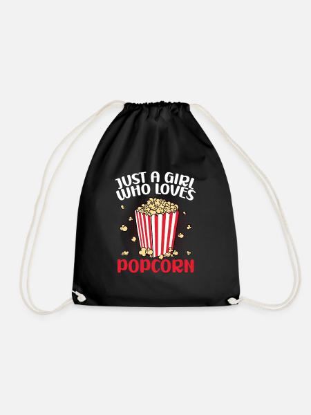 Women Movie Night Cute Just A Girl Who Loves Popco - Turnbeutel - Schwarz
