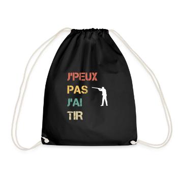 je peux pas j'ai tir cadeau tireur - Sac de sport léger - noir - Devant