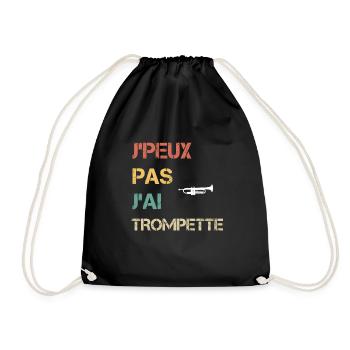 je peux pas j'ai trompette cadeau trompetiste - Sac de sport léger - noir - Devant