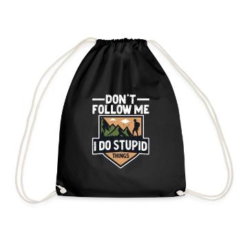 Ne me suivez pas, je fais des bêtises, de l’alpinisme - Sac de sport léger - noir - Devant