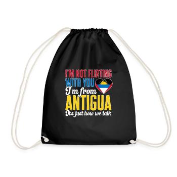 Flag of Antigua and Barbuda - Drawstring Bag - black - Front
