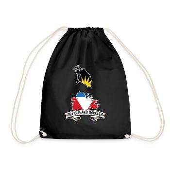 Flag of Antigua and Barbuda - Drawstring Bag - black - Front