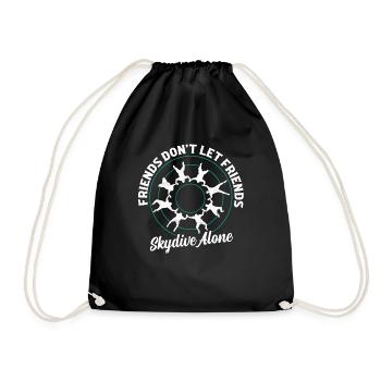Friends Don't Let Friends Skydive Alone Skydiving - Turnbeutel - Schwarz - Vorne