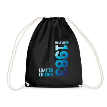 Vintage Retro 72 1972 Classic - Drawstring Bag - black - Front
