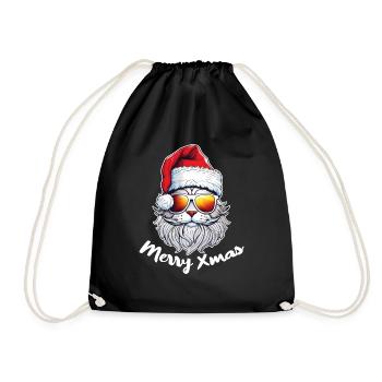 chat noel - joyeux noel - Sac de sport léger - noir - Devant