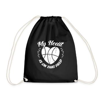 Baseball Mutter Baseball Mama - Turnbeutel - Schwarz - Vorne