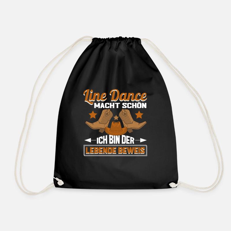 Line Dancer Line Dance macht schön - Turnbeutel - Schwarz