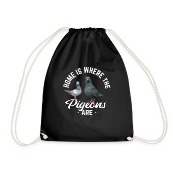 Home is where the pigeons are - Drawstring Bag - black - Front