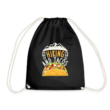 Randonnée et tacos Funny Food Taco mexicain - Sac de sport léger - noir - Devant