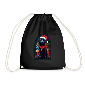 Drôle de Labrador Retriever avec - Sac de sport léger - noir - Devant