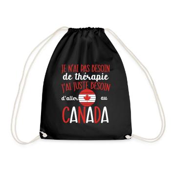 J'ai juste besoin d'aller au canada cadeau voyage - Sac de sport léger - noir - Devant