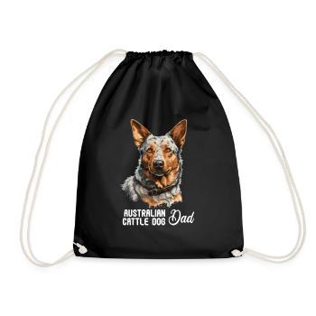 Hund Australian Cattle Dog - Turnbeutel - Schwarz - Vorne