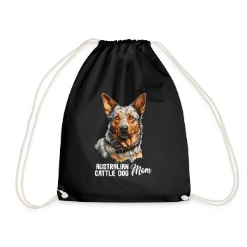 Hund Australian Cattle Dog - Turnbeutel - Schwarz - Vorne