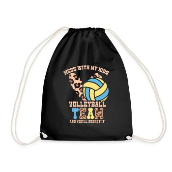 Volleyball Mom Volleyball Mom - Drawstring Bag - black - Front