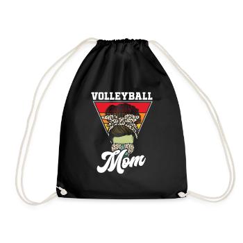 Volleyball Mom Volleyball Mom - Drawstring Bag - black - Front