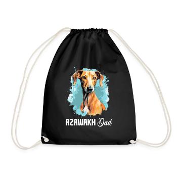 Chien Azawakh - Sac de sport léger - noir - Devant