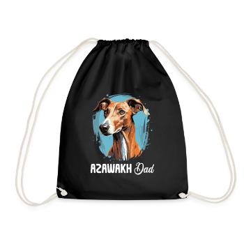 Chien Azawakh - Sac de sport léger - noir - Devant