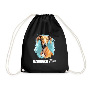 Chien Azawakh - Sac de sport léger - noir - Devant