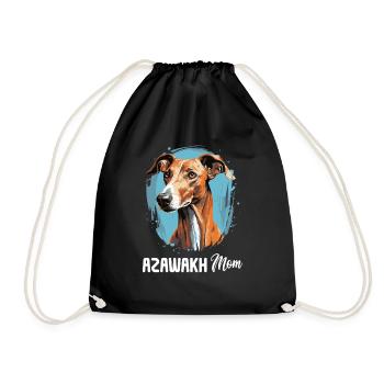 Chien Azawakh - Sac de sport léger - noir - Devant