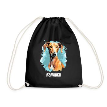 Chien Azawakh - Sac de sport léger - noir - Devant