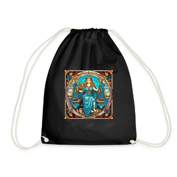 Wear Your Astrology Zodiac Sign with Pride: Libra - Drawstring Bag - black - Front