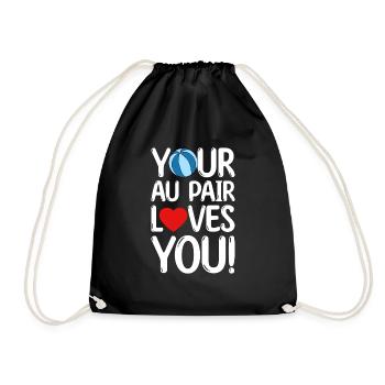 Au Pair Girl Kindergarten Nanny - Drawstring Bag - black - Front