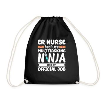 Lustige Krankenschwester Geschenke - Turnbeutel - Schwarz - Vorne