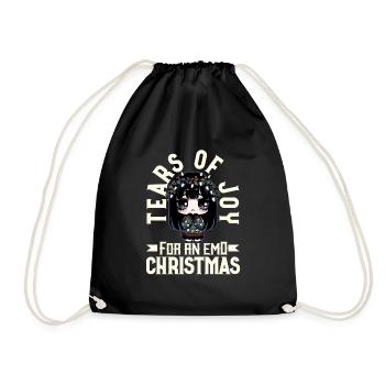 Tears of Joy for an Emo Christmas Emocore - Turnbeutel - Schwarz - Vorne