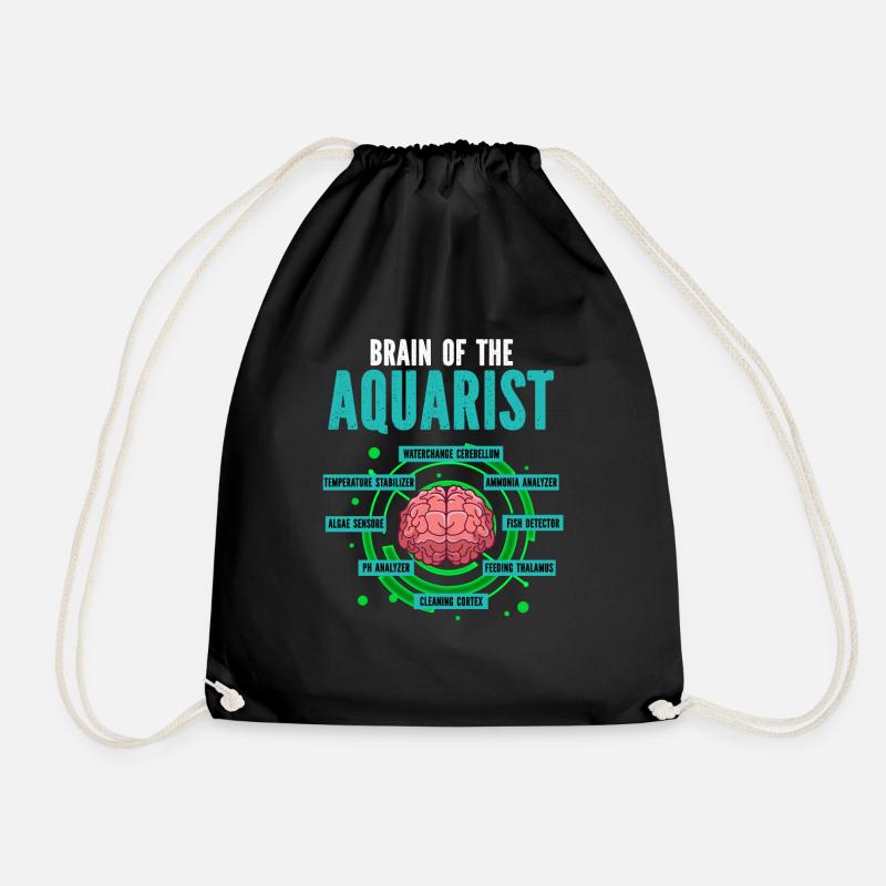 Aquarium Fisch Geschenk - Turnbeutel - Schwarz