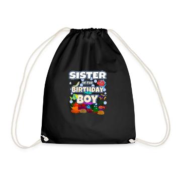 Aquarium Fish Gift - Drawstring Bag - black - Front