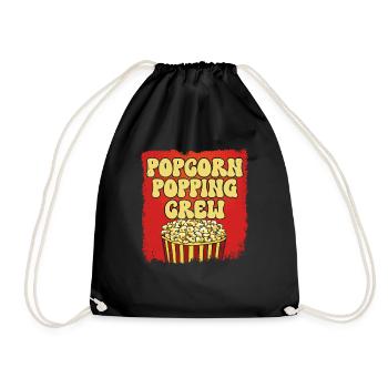 Popcorn Lover Cinema Movie Snack - Drawstring Bag - black - Front