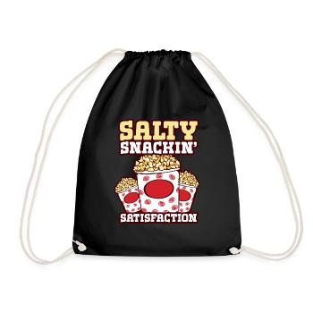 Popcorn Lover Cinema Movie Snack - Drawstring Bag - black - Front