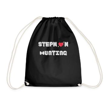Funny Saying Stepmom Hunting Sarcasm Sarcastic - Drawstring Bag - black - Front