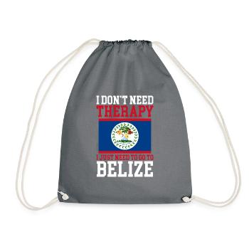 Belize Flag Belizean - Drawstring Bag - grey - Front