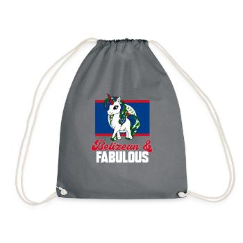 Belize Flag Belizean - Drawstring Bag - grey - Front