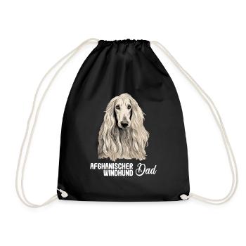 Chien Afghan Hound - Sac de sport léger - noir - Devant