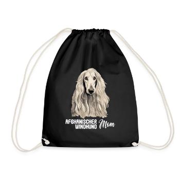 Chien Afghan Hound - Sac de sport léger - noir - Devant