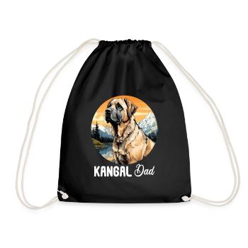 Hund Kangal - Turnbeutel - Schwarz - Vorne