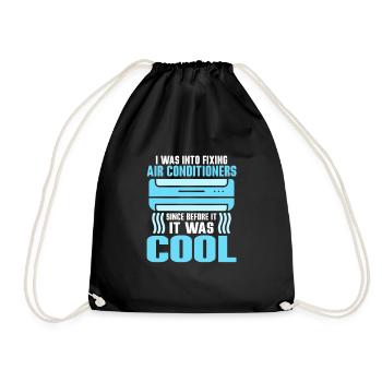 I Was Into Fixing Air Conditioners Repair HVAC Te - Drawstring Bag - black - Front