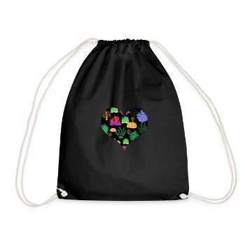 Aquarium Fish Gift - Drawstring Bag - black - Front
