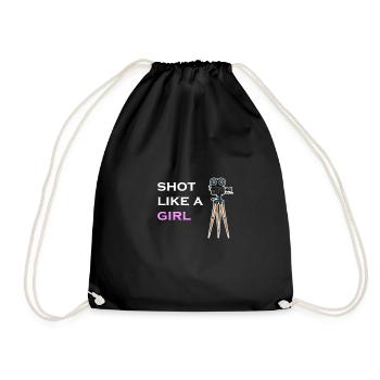 Shot Like A Girl Filmemacherin Filmregisseurin - Turnbeutel - Schwarz - Vorne
