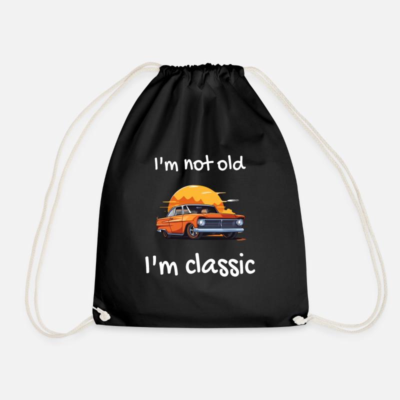 Classic Oldtimer - Drawstring Bag - black