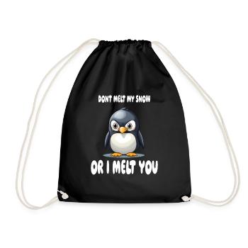 Angry penguin - Drawstring Bag - black - Front