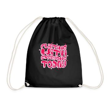 Retro Groovy 70's Valentine's Day Hearts Couple - Sac de sport léger - noir - Devant