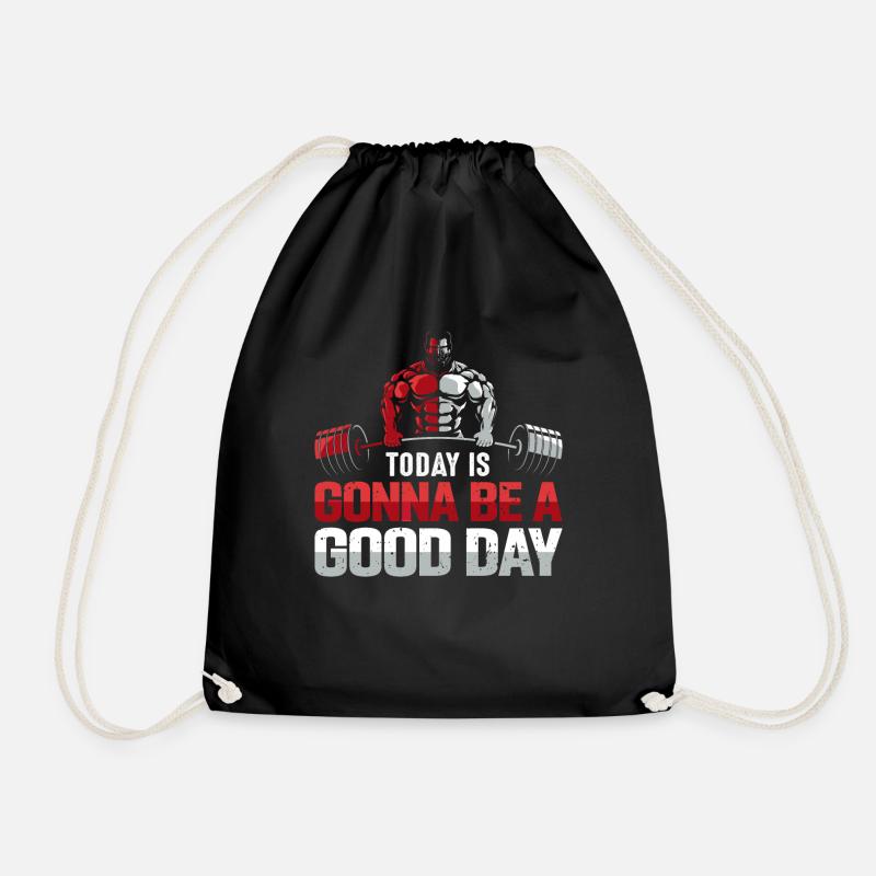 Today is going to be a good day - Drawstring Bag - black