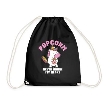 Unicorn Popcorn Never Broke My Heart Kids Film Ni - Sac de sport léger - noir - Devant