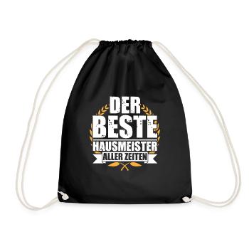 Hauswart Haustechniker Hausmeister - Turnbeutel - Schwarz - Vorne