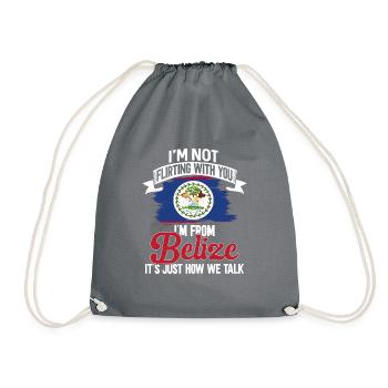 Drapeau du Belize Bélizien - Sac de sport léger - gris - Devant