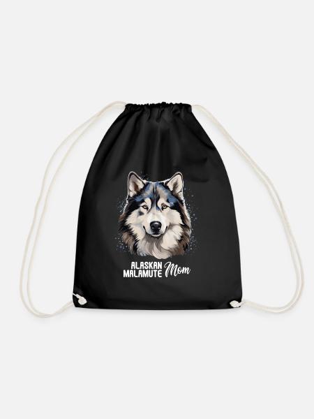Hund Alaskan Malamute - Turnbeutel - Schwarz