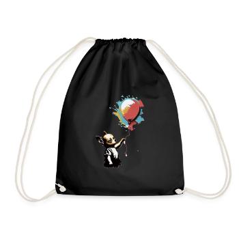 Chihuahua | Ballon | Niedlicher Hund | Welpe | - Turnbeutel - Schwarz - Vorne